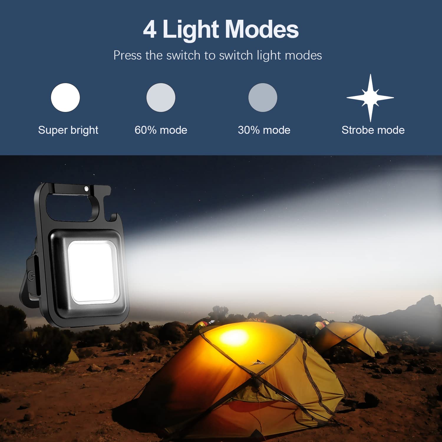 COB Rechargeable Keychain Light 3