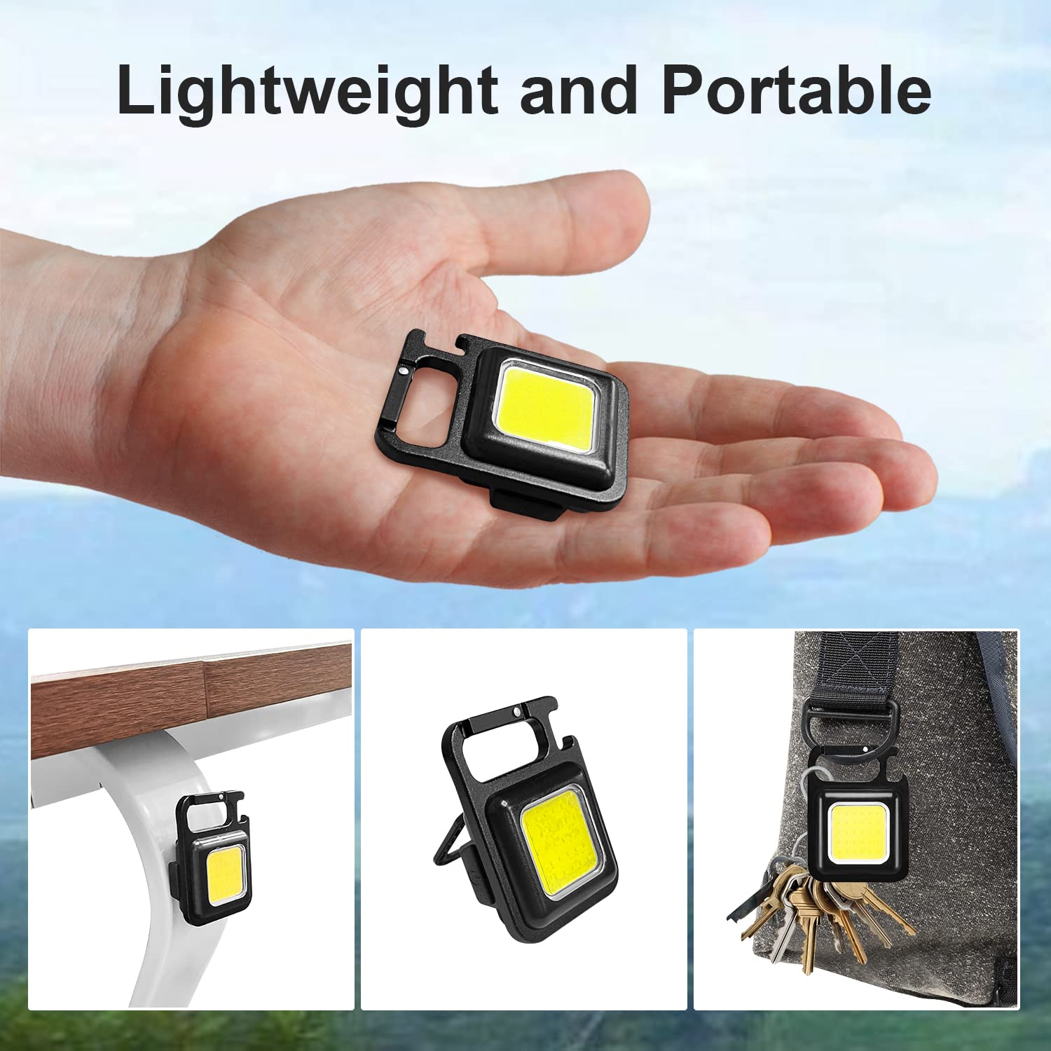 COB Rechargeable Keychain Light 4